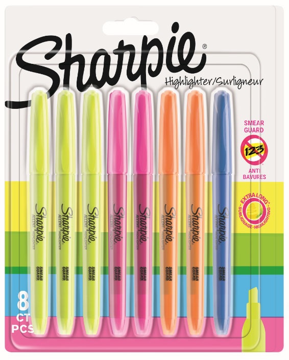 Zakreślacze Sharpie 8szt mix kolorów